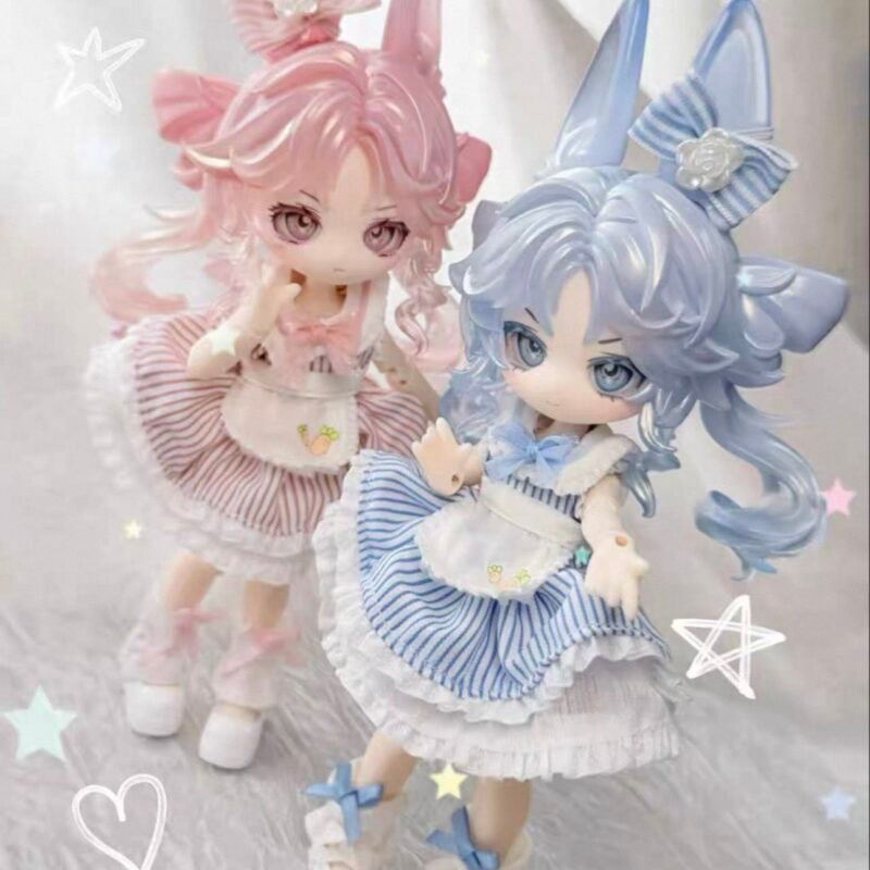 Inedible Doll Time Hopping Bunny Series BJD Blind Box -Tea Series Hanging Cards
